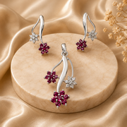 Exquisite Floral Pendant Set
