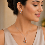 Minimal Teardrop Pendant Set