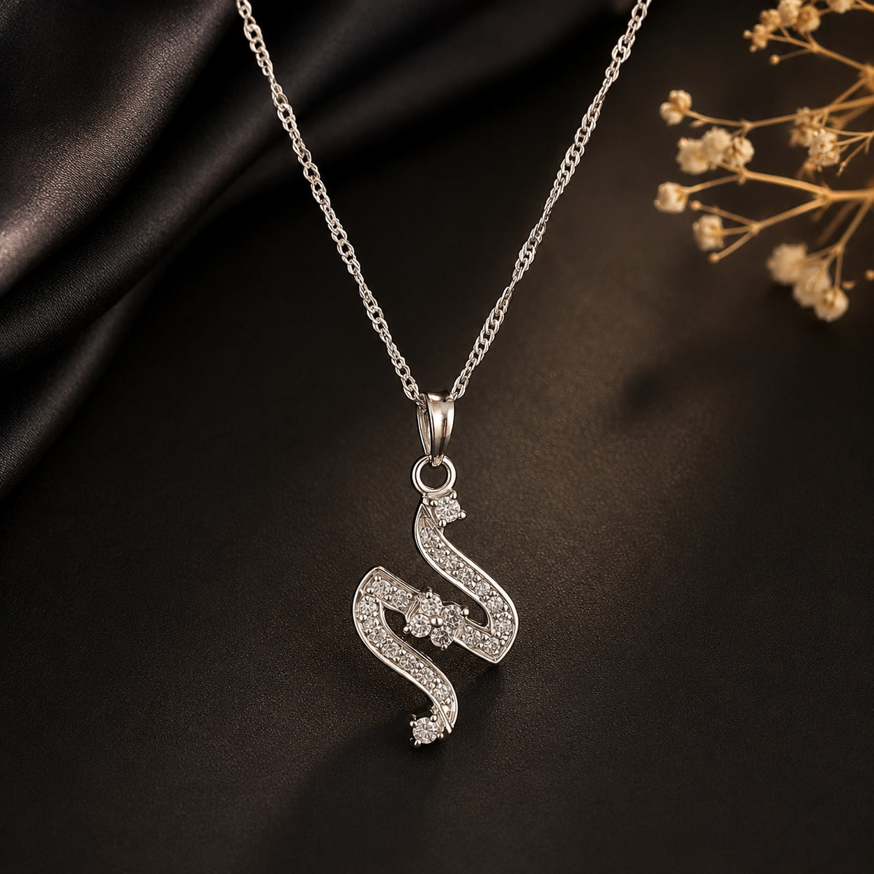 CZ Silver Pendant Set