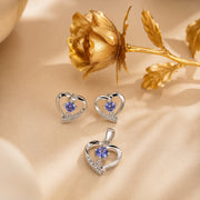 Elegant heart-shaped jewelry set