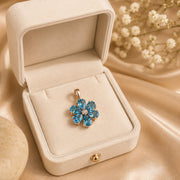 Floral Gemstone Pendant Set