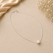 Dainty Pearl Silver Necklace