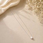 Dainty Pearl Silver Necklace