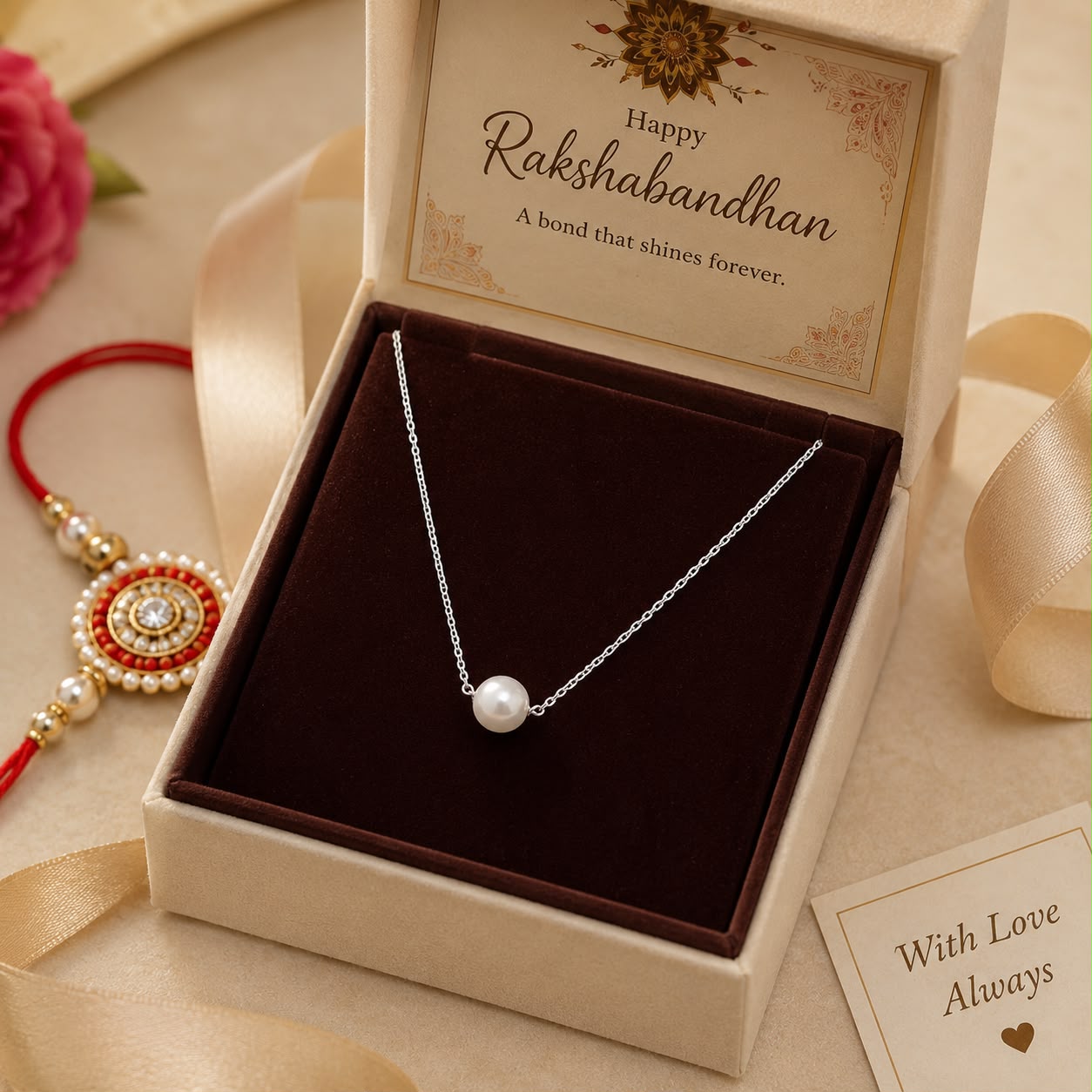 Dainty Pearl Silver Necklace