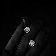 Moissanite Geometrical Silver Ear Stud