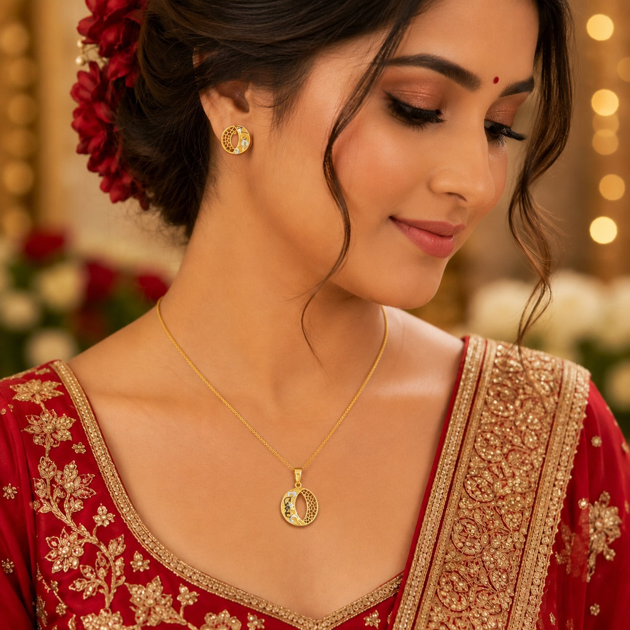 Gold Plated Trendy Jewelry Set