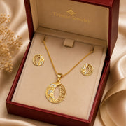 Gold Plated Trendy Jewelry Set