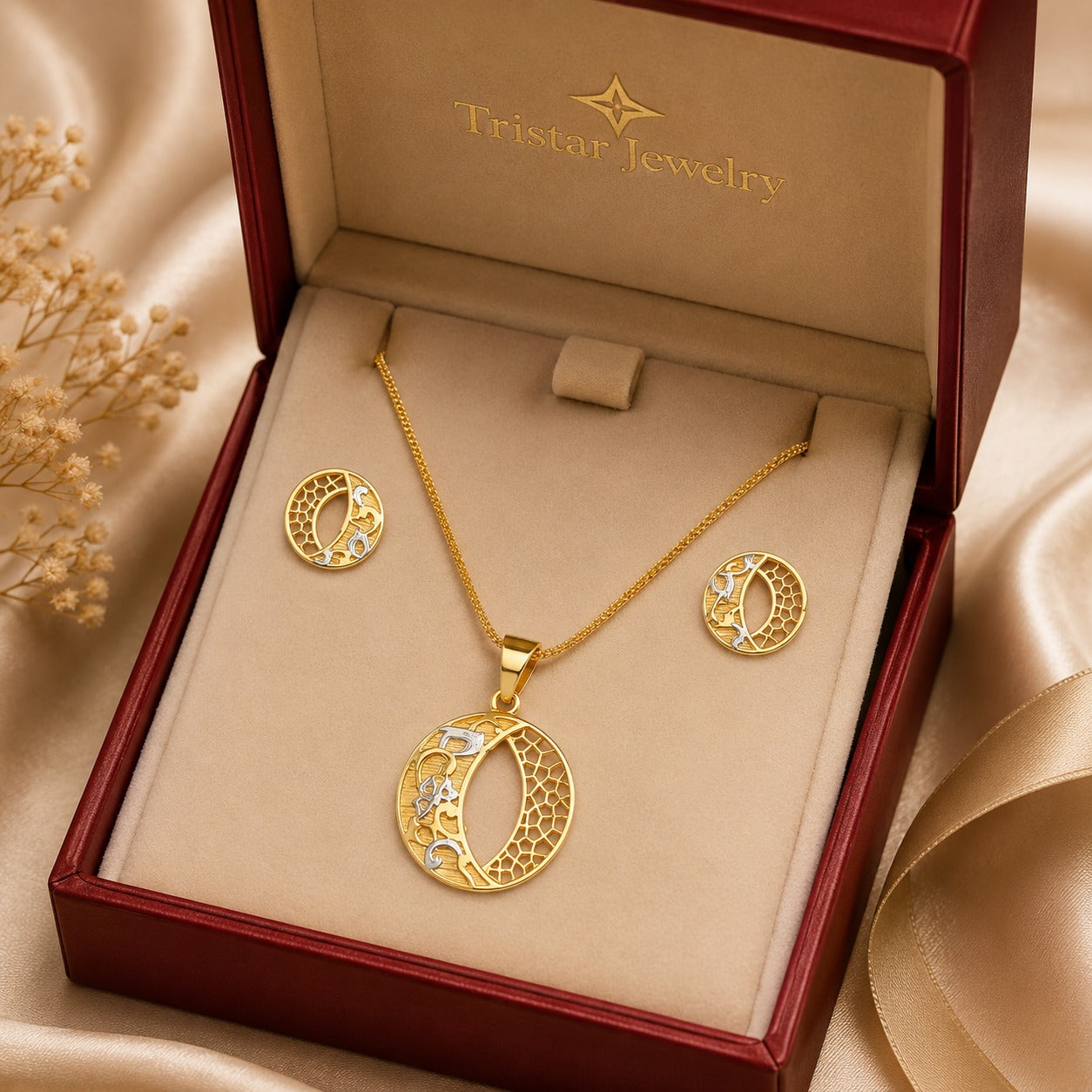 Gold Plated Trendy Jewelry Set