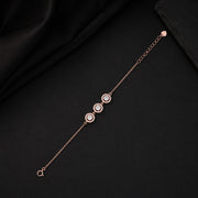 3 Stone Rose Gold Bracelet