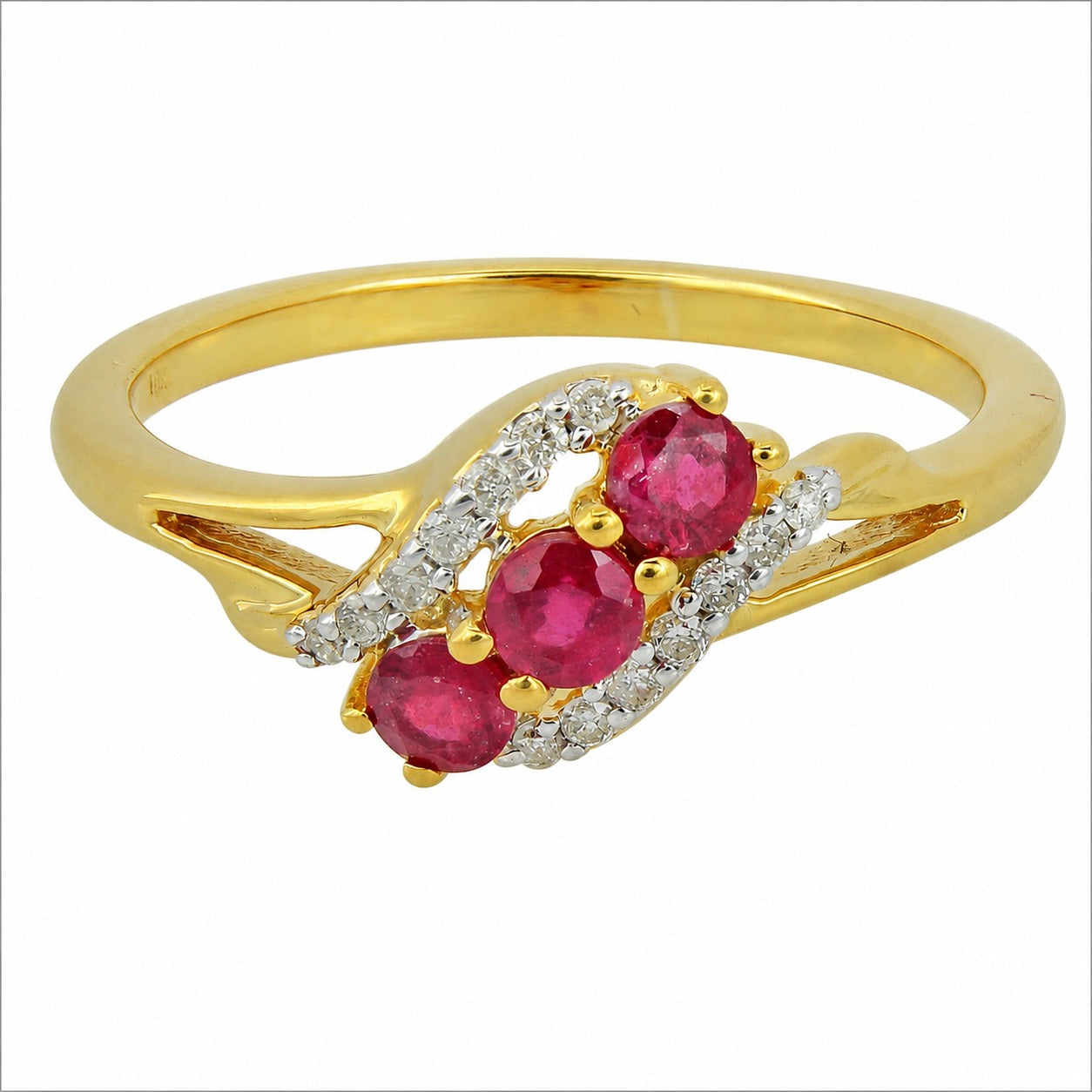 Gold Ruby Diamond Ring