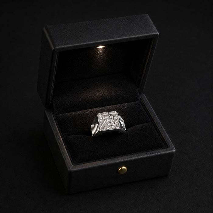 Men's Cubic Zirconia Silver Ring