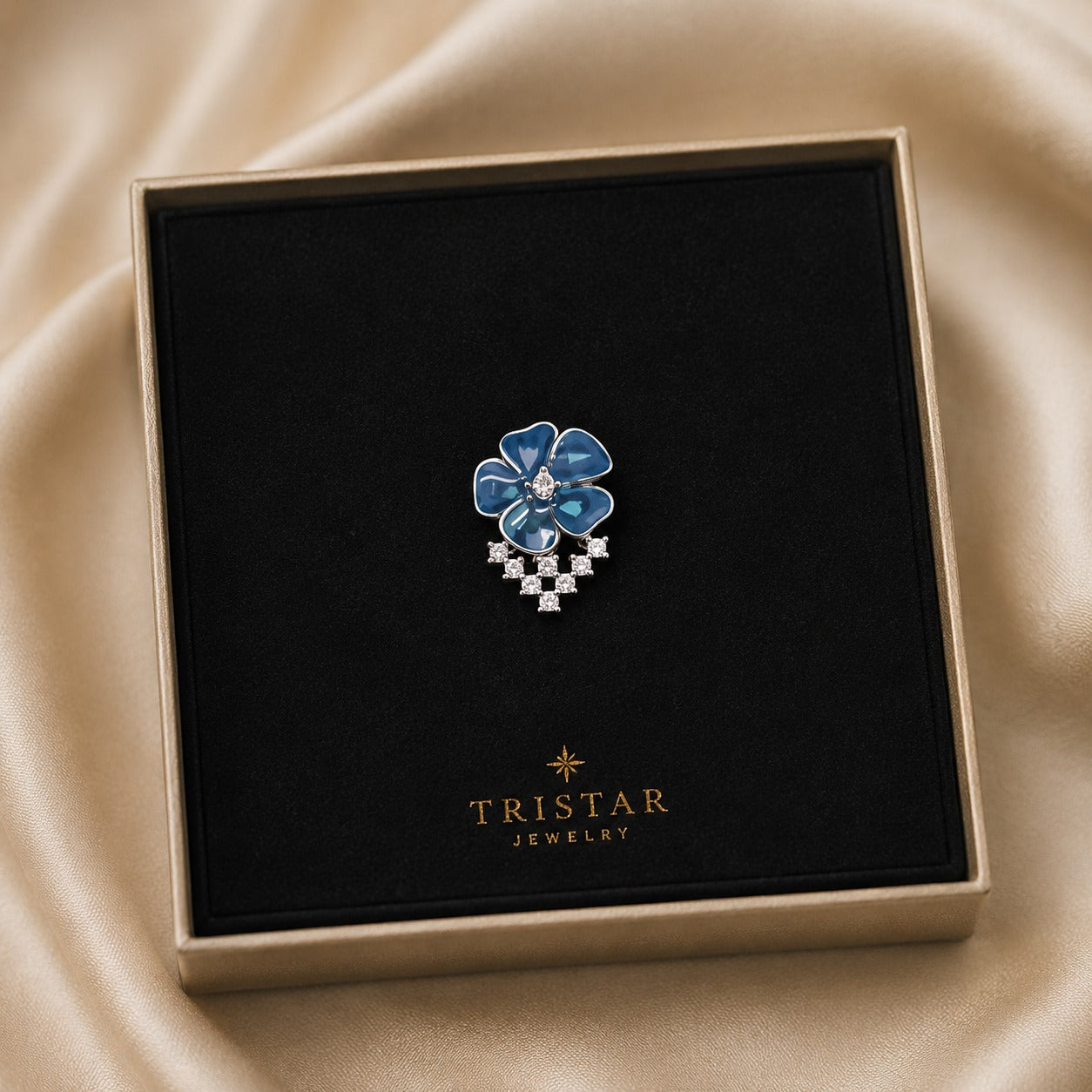 Enamel Flower Pendant With Chain
