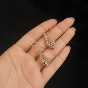 Plain Gold 2 Tone Designer Earrings
