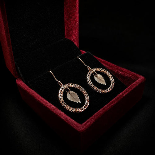 2 Tone 18k Gold Exquisite Earrings