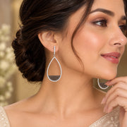 CZ Teardrop Drop Earrings