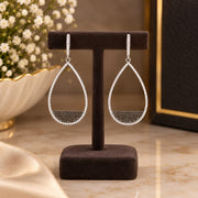 CZ Teardrop Drop Earrings