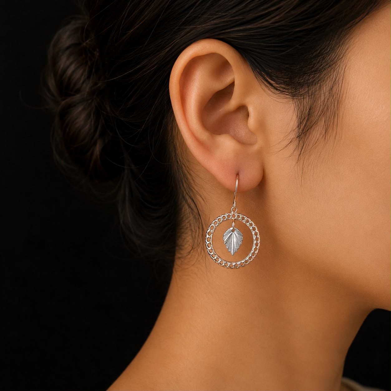 2 Tone 18k Gold Exquisite Earrings