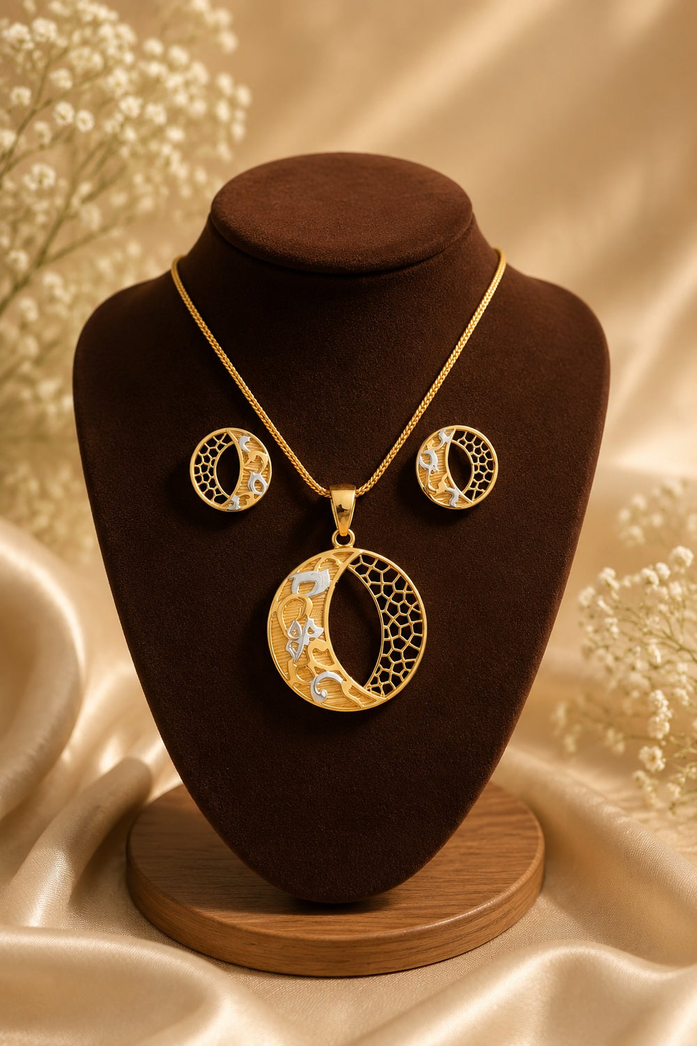 Designer Silver Pendant Set