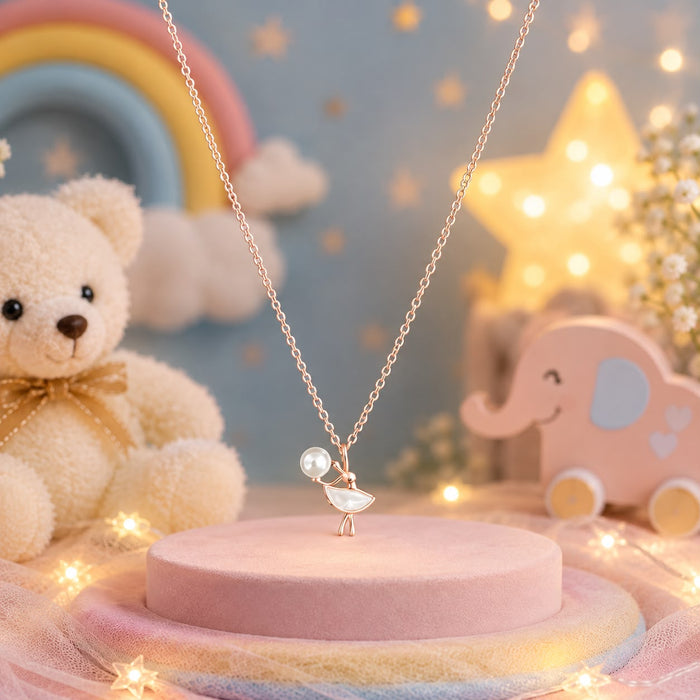 Dancing Girl MOP Rose Gold Necklace