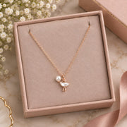 Dancing Girl MOP Rose Gold Necklace