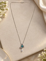 Turquoise Blue Butterfly Necklace