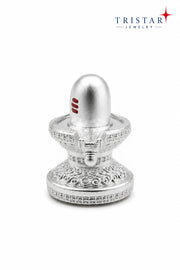 Silver Shivling Design Puja Idol