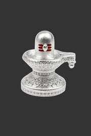 Silver Shivling Design Puja Idol