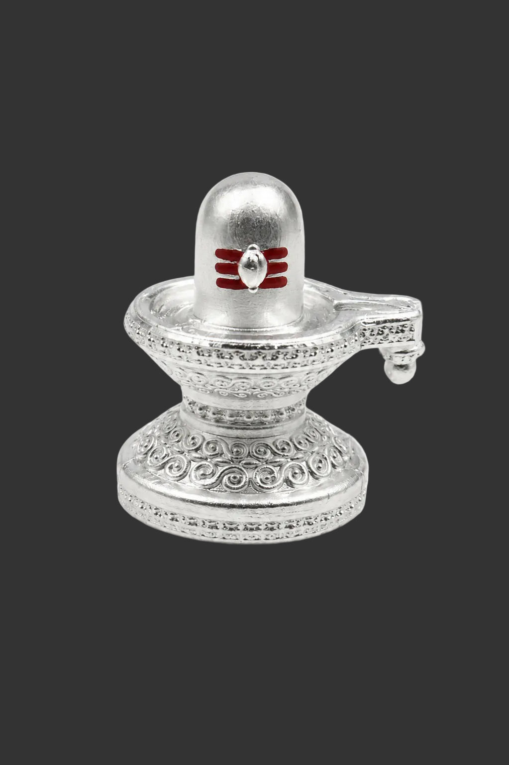 Silver Shivling Design Puja Idol