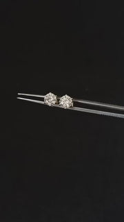 14K Gold Diamond Solitaire Stud Earring