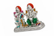 Silver Lakshmi Ganesh Idol Statue